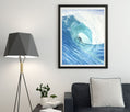 Mavericks Wave 16x20 Watercolor Painting, Prints, and Cards