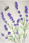 Lavender Bumble Bee, 14x20 Watercolor Painting