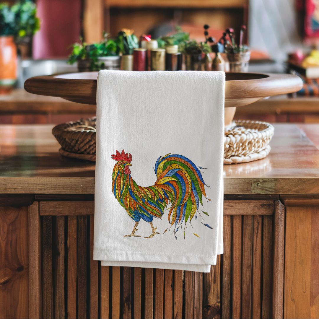 Rooster Tea Towel