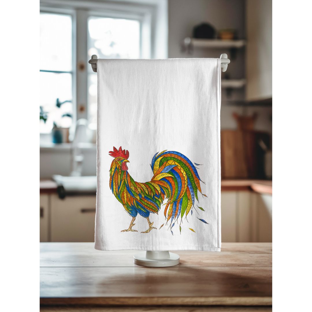 Rooster Tea Towel