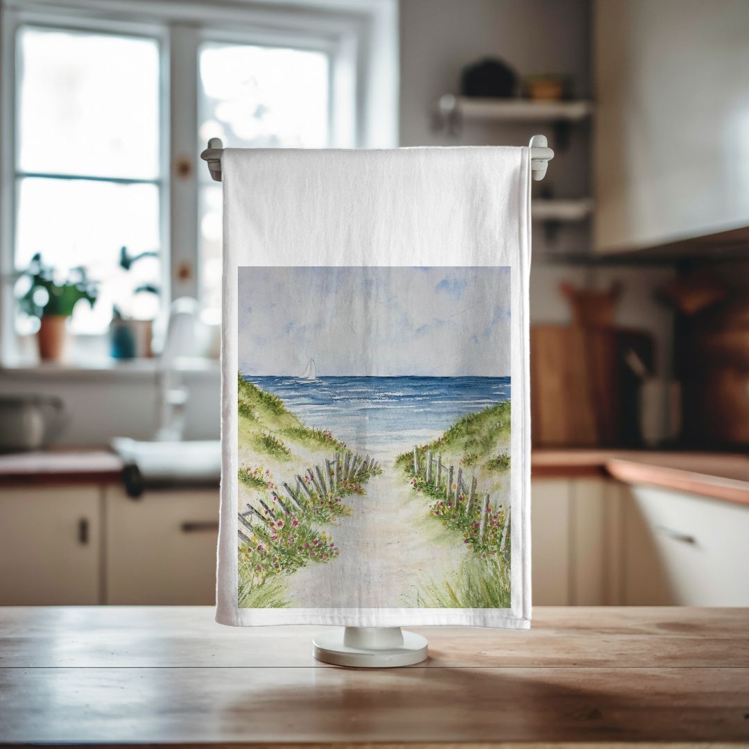 Beach Path Kitchen Tea Towel