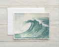 Green Wave. 11x14 Hand-Painted Watercolor Painting, Prints, and Cards