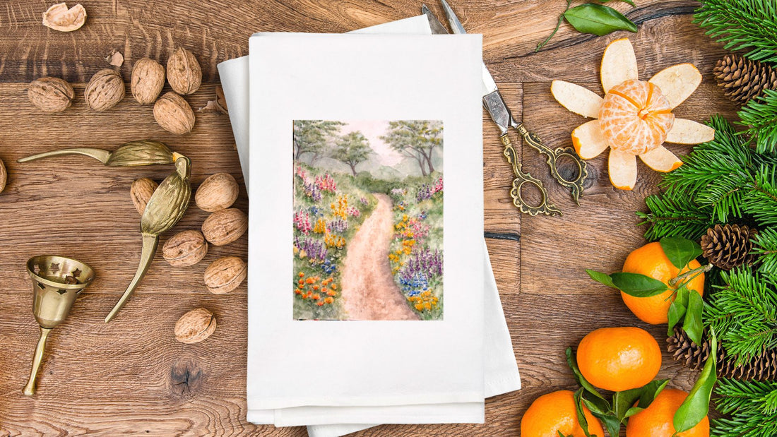 Garden Path Tea towel