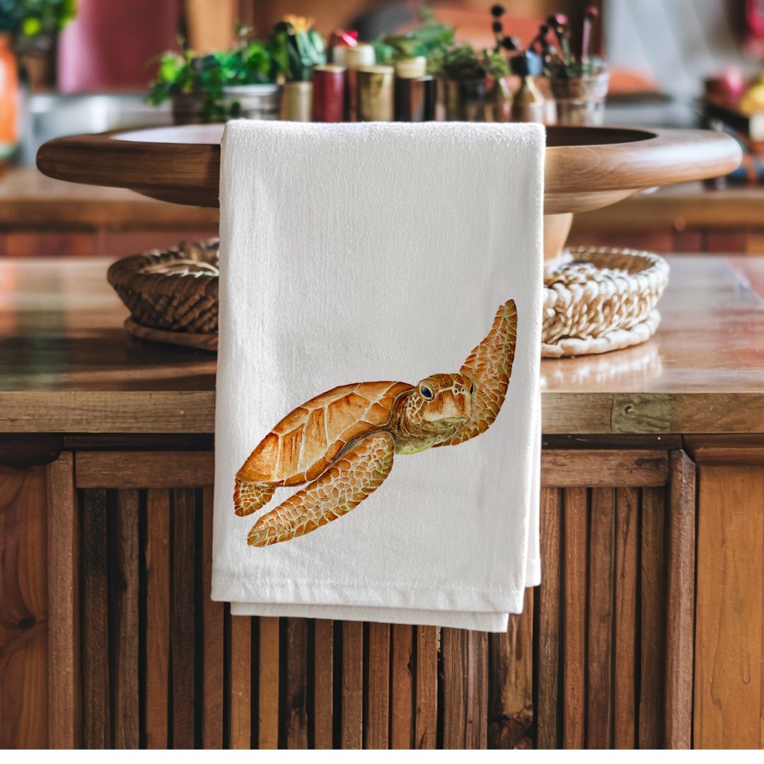 Sea Turtle Kitchen Tea Towel