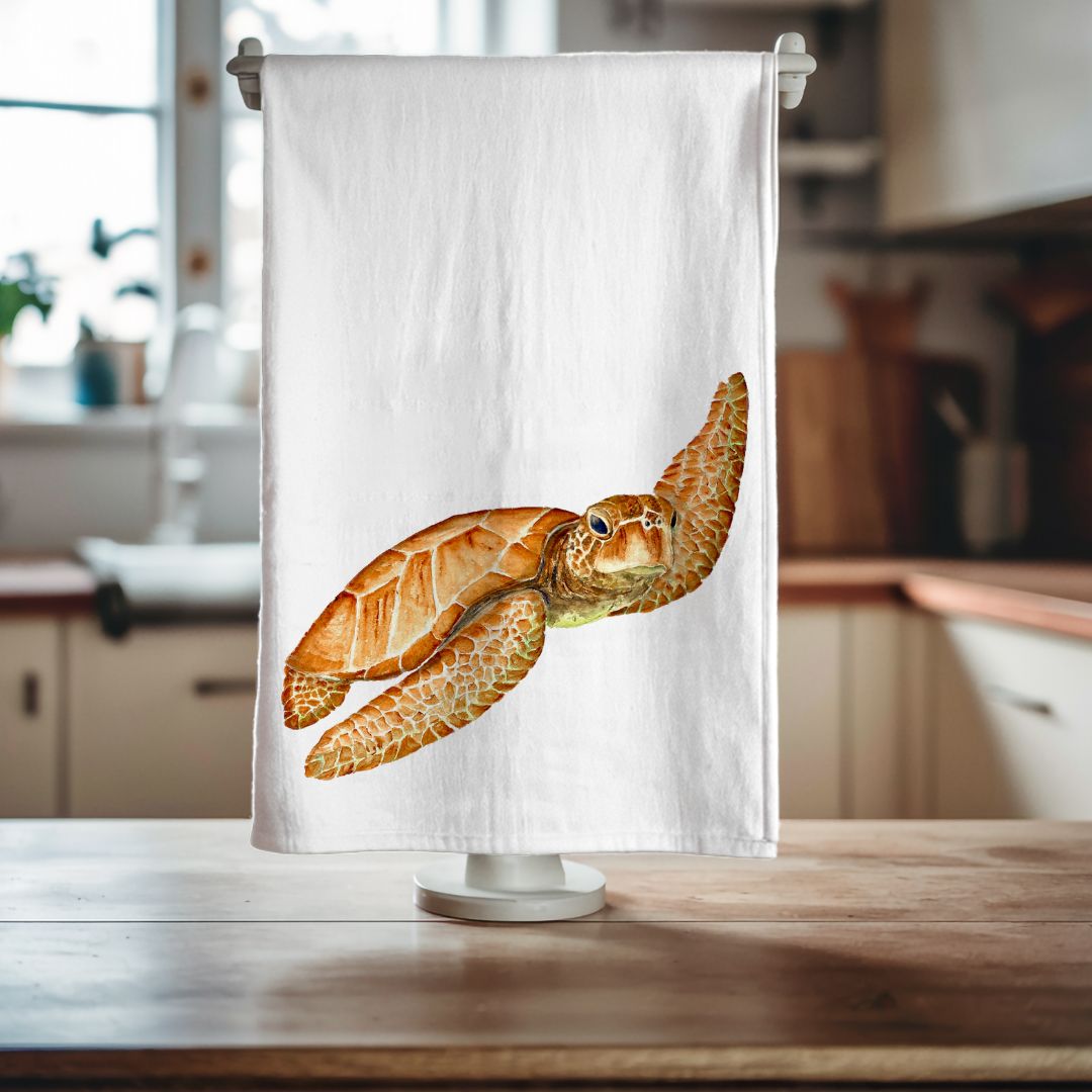 Sea Turtle Kitchen Tea Towel