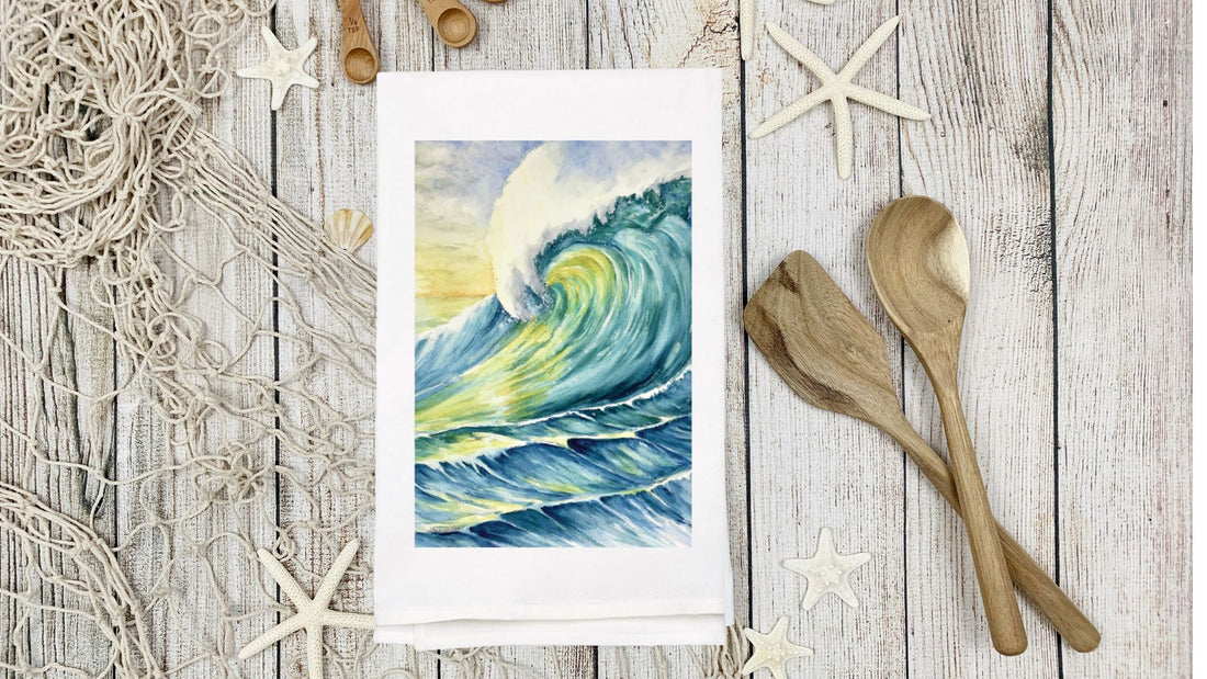 Giant Wave Kitchen Tea Towel