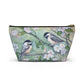 Chickadees and Cherryblossoms Accessory Pouch w T-bottom