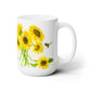 Bee and Sunflower Ceramic Mug 15oz