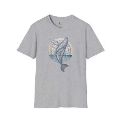 Humpback Whale Moon, T-Shirt | Ocean Illustration, Nautical Graphic