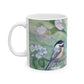 Chickadee and Cherry Blossoms Ceramic Mug, (11oz, 15oz)