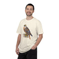 Mosaic Falcon T-shirt | Hand-Painted Bird Illustration, Wildlife Tee