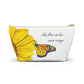 Monarch and Sunflower Accessory Pouch w T-bottom