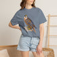 Mosaic Falcon T-shirt | Hand-Painted Bird Illustration, Wildlife Tee