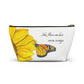 Monarch and Sunflower Accessory Pouch w T-bottom