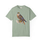 Mosaic Falcon T-shirt | Hand-Painted Bird Illustration, Wildlife Tee