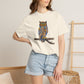 Mosaic Owl T-shirt | Hand-drawn Night Owl on Branch