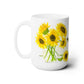 Bee and Sunflower Ceramic Mug 15oz