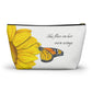 Monarch and Sunflower Accessory Pouch w T-bottom