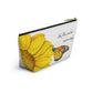 Monarch and Sunflower Accessory Pouch w T-bottom