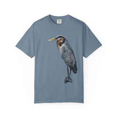 Great Blue Heron T-Shirt, Eco-Friendly Bird Lover Tee, Unisex Gift, Nature Inspired Apparel, Perfect for Outdoor Enthusiasts