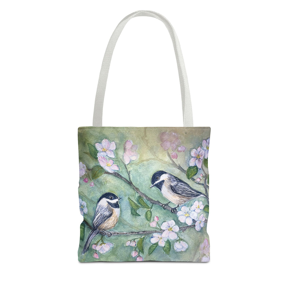 Chickadees and Cherry Blossoms Tote Bag (AOP)