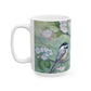 Chickadee and Cherry Blossoms Ceramic Mug, (11oz, 15oz)