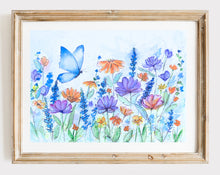 Load image into Gallery viewer, Butterfly Garden 5x7 Watercolor Painting
