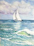 Chasing the Wind Watercolor Painting