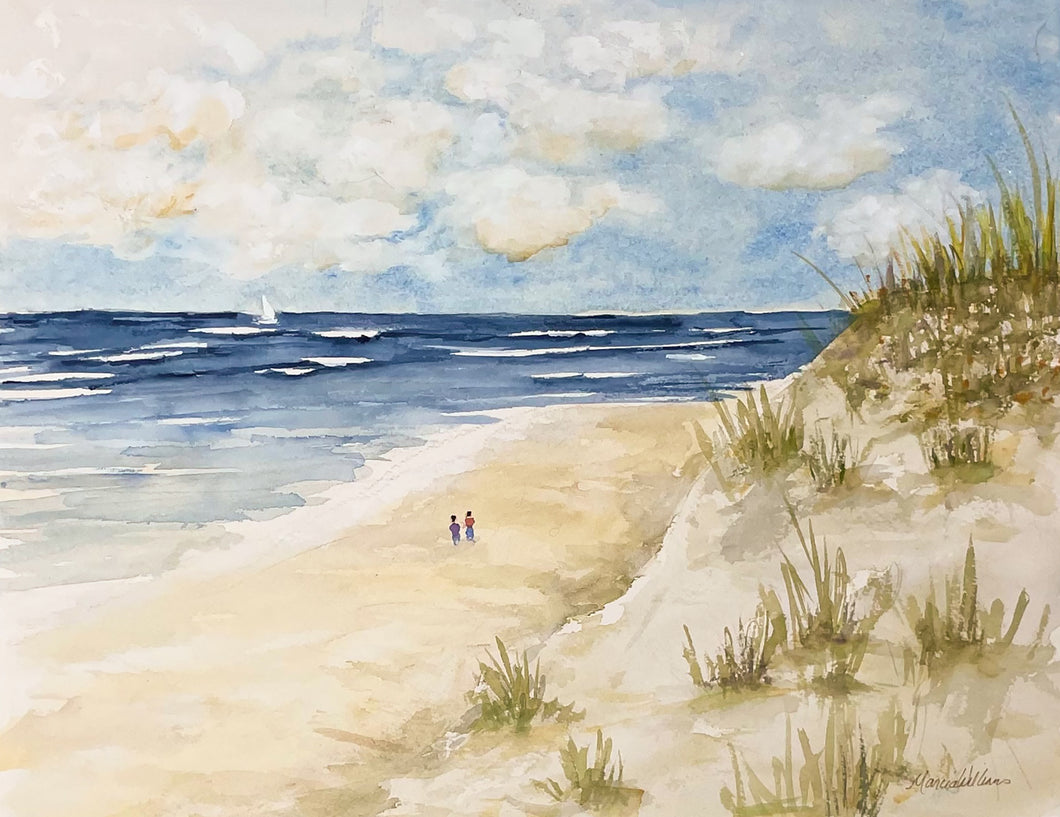 Seaside Serenity 11x14 Watercolor Painting, Prints, and Cards
