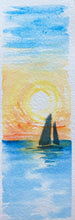 Load image into Gallery viewer, Set of 2 Sailboat Hand Painted Bookmarks
