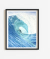 Mavericks Wave 16x20 Watercolor Painting, Prints, and Cards