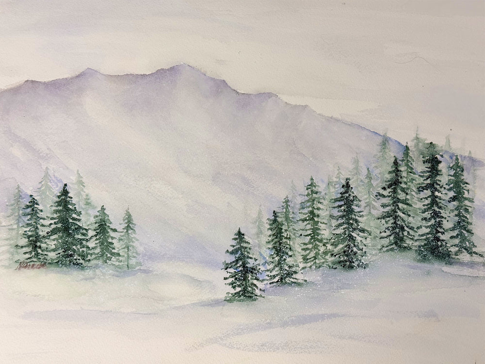 Whispering Pines Painting, Prints, and Cards