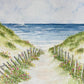 Flower Path to the Sea 8x10 Watercolor Painting