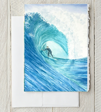 Load image into Gallery viewer, Mavericks Wave 16x20 Watercolor Painting, Prints, and Cards
