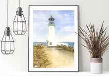 Load image into Gallery viewer, Walton Lighthouse, Santa Cruz Watercolor Painting
