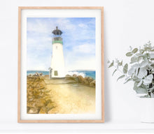 Load image into Gallery viewer, Walton Lighthouse, Santa Cruz Watercolor Painting

