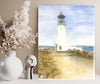 Walton Lighthouse, Santa Cruz Watercolor Painting