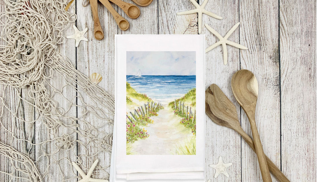 Beach Path Kitchen Tea Towel