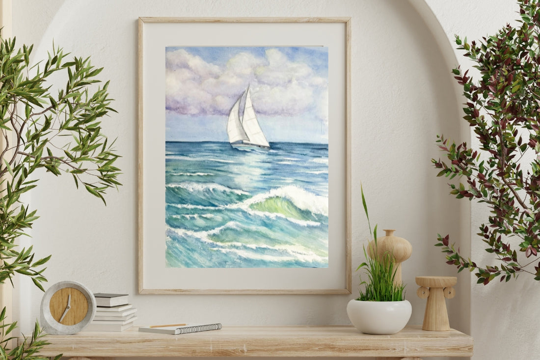 Chasing the Wind Watercolor Painting