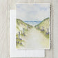 Flower Path to the Sea 8x10 Watercolor Painting and Cards