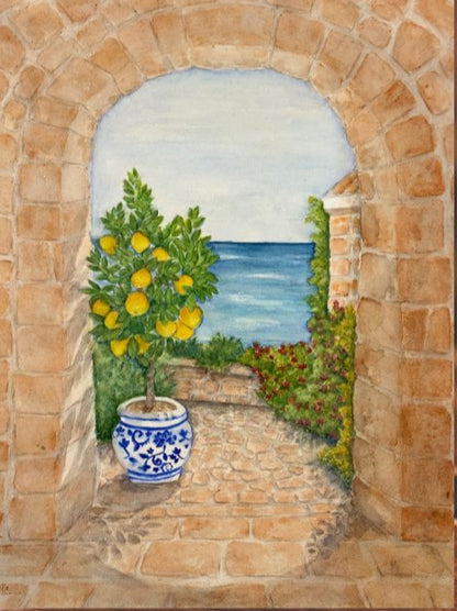 Archway to the Sea Painting, Prints, and Cards