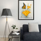 Brilliant California Monarch Butterfly and California Poppy  Prints and Cards