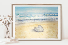 Load image into Gallery viewer, My Beach Heart 12x16 Watercolor Painting
