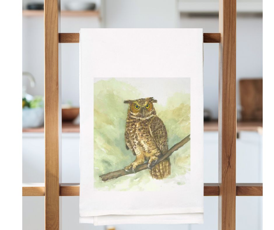 Owl Tea Towel