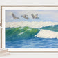 Pelican Surf 12x16 Watercolor Painting